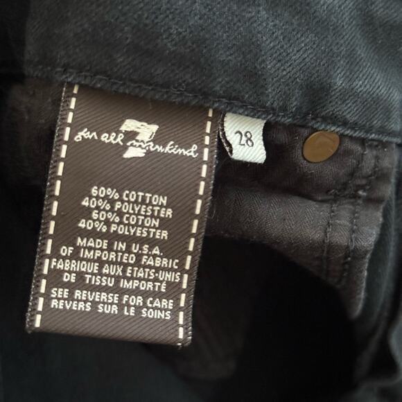 7 For All Mankind “A” Pocket Subtle Flare Bootcut Jeans | Faded Black Grey | 28 - Picture 8 of 9